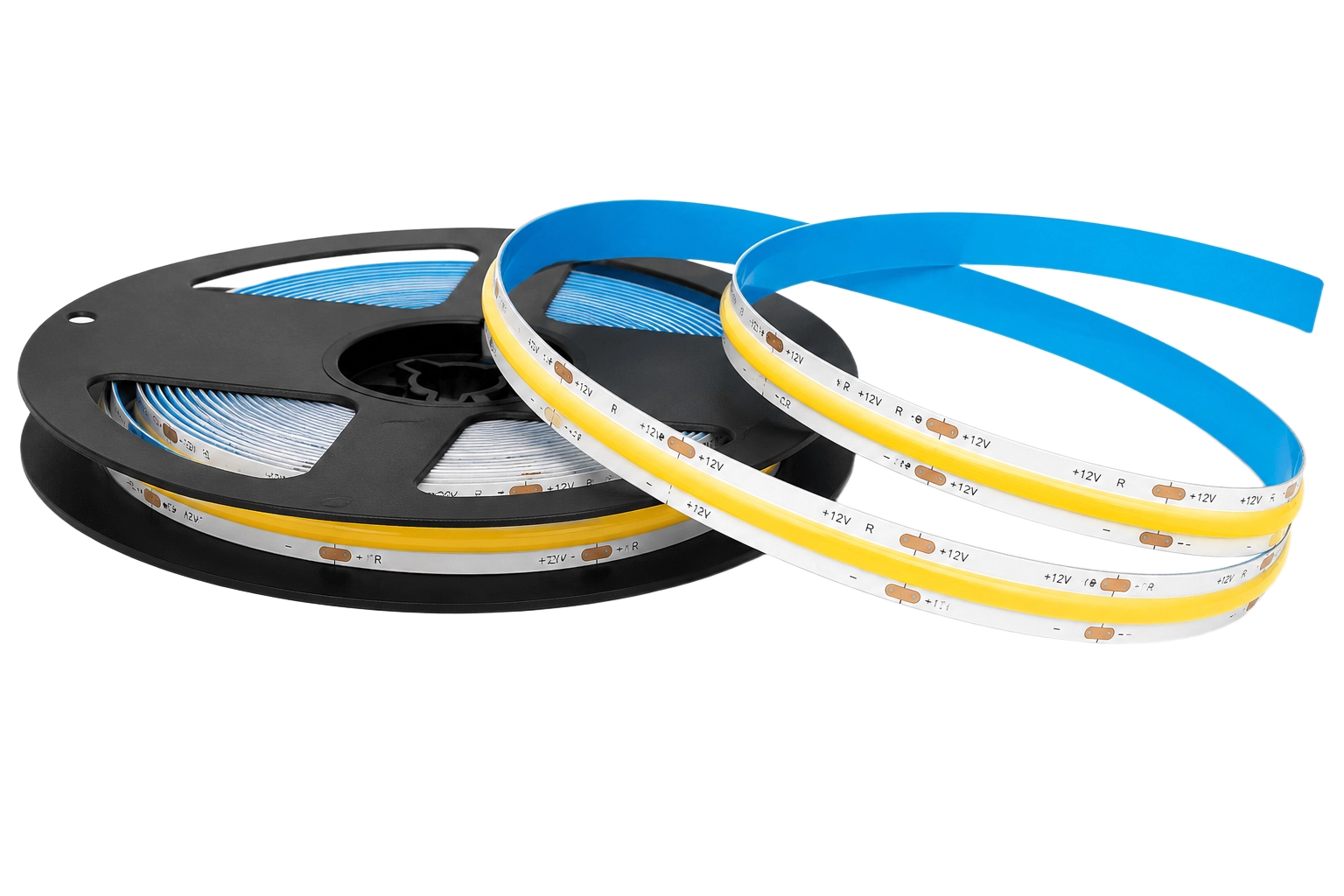 LED pásek COB 12V 10W/m 8×4mm IP20 — 480 LED/m, úhel 120°, 3M páska, dělitelnost 2,5cm